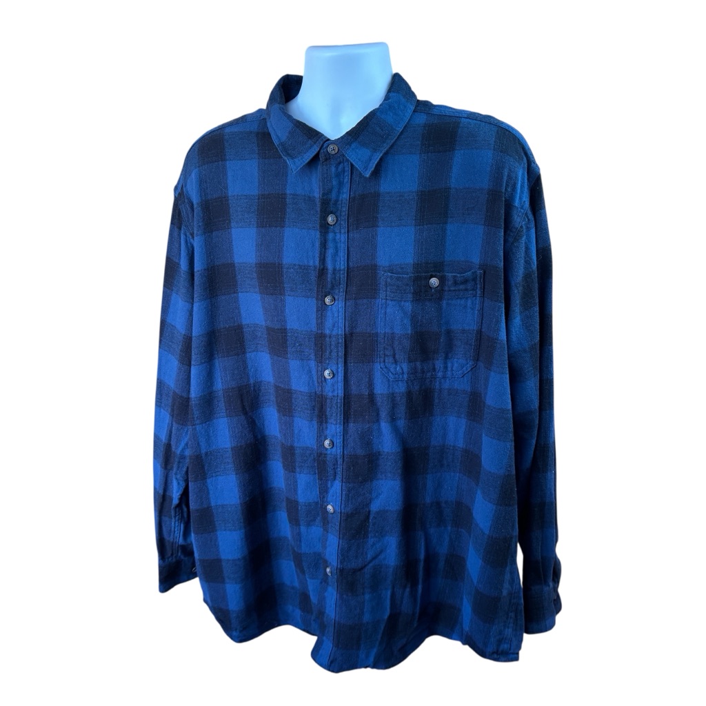 Blue Mountain Flannel Shirt, Size 2x, Plaid, Gorpcore, Hipster, Fall, Outdoors
